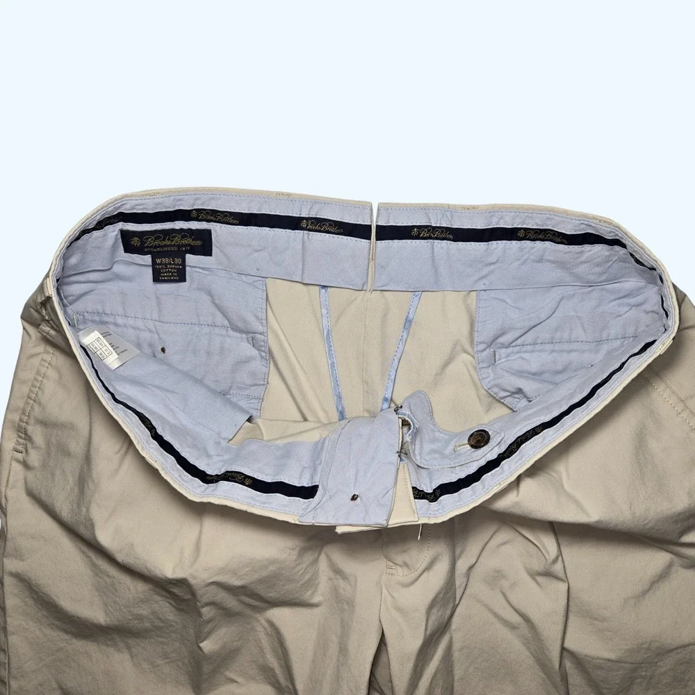 Brooks Brothers Pleated Supima Cotton Mens 38x30 (Fits 29